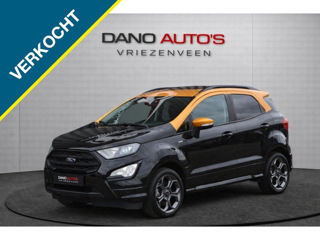 Ford EcoSport 1.0 EcoBoost 125PK ST-Line Xenon/Navi/Opendak, Automaat, 125 pk, Gebruikt, Zwart
