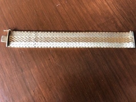 Vintage double armband, Ophalen of Verzenden, Gebruikt, Goud, Overige materialen