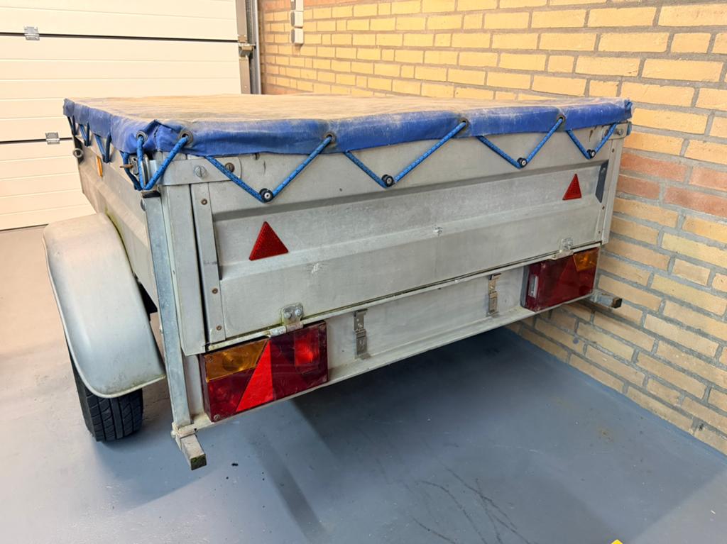 Bagage Aanhangwagen 160cmx115cm gegalvaniseerd, Ophalen