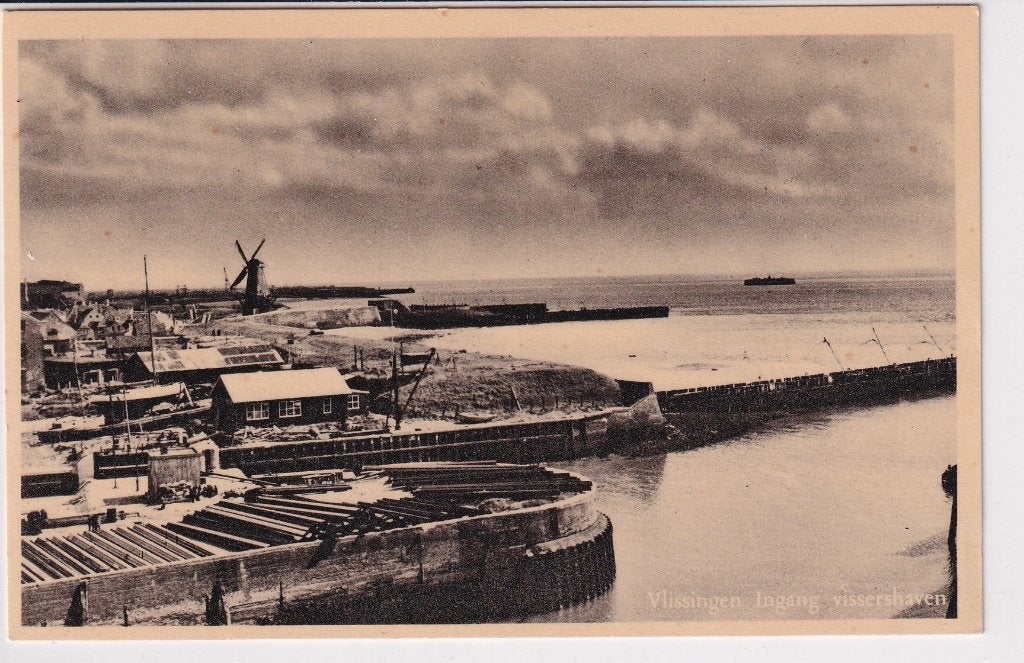 Vlissingen ingang Vissershaven, Verzenden, Ongelopen, Zeeland