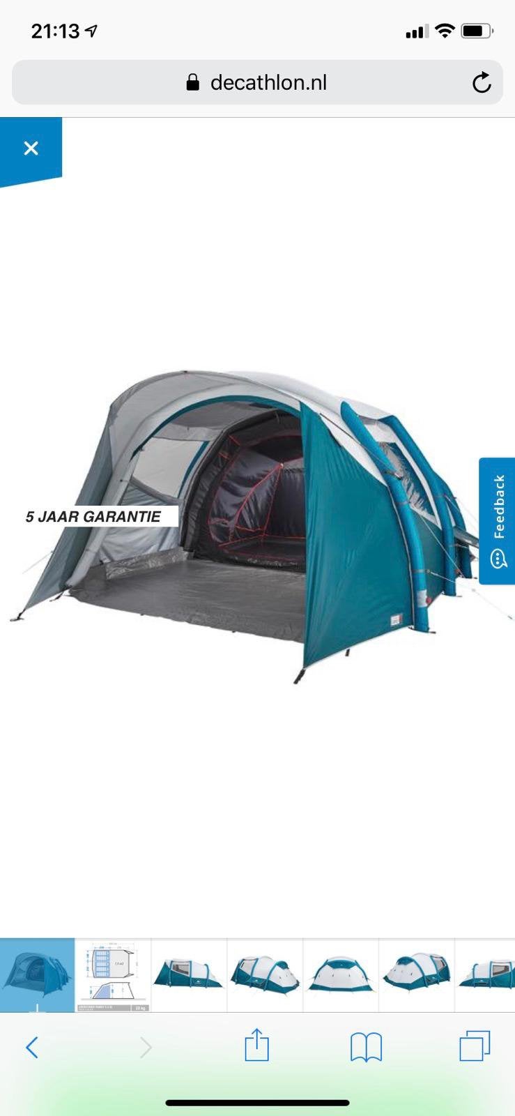 5 persoonstent, Caravans en Kamperen, Tenten, Ophalen, Zo goed als nieuw