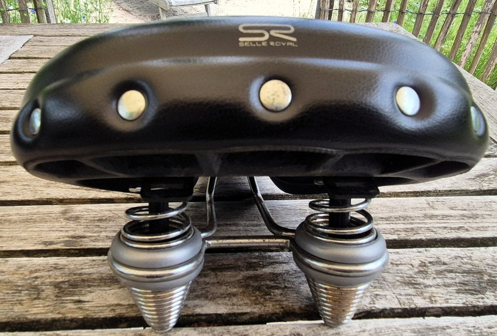 Gebruikt Selle Royal Gel fietszadel Drifter Zwart, Ophalen, Gebruikt, Leer, Zadel
