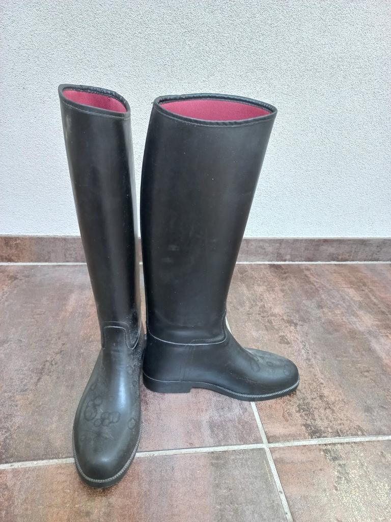 Paardrijlaarzen rubber maat 39 en 42, Dieren en Toebehoren, Paardrijkleding, Overige soorten, Kinderen, Ophalen of Verzenden, Zo goed als nieuw