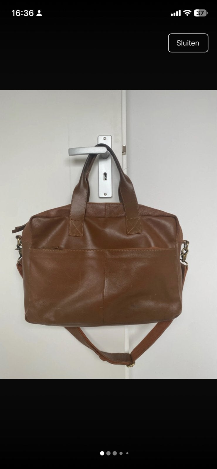 Burkely Leren Laptoptas - 13.3 inch Laptopvak, Computers en Software, Laptoptassen, Ophalen, Gebruikt, Overige typen