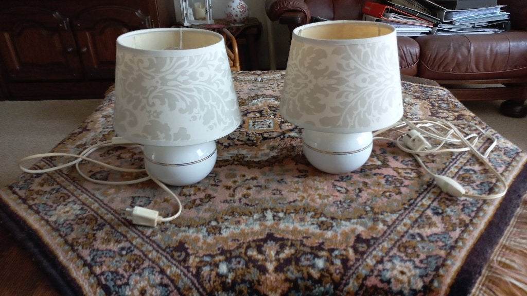 2 lampjes, Beige, Overige merken, Textiel, Overige stijlen