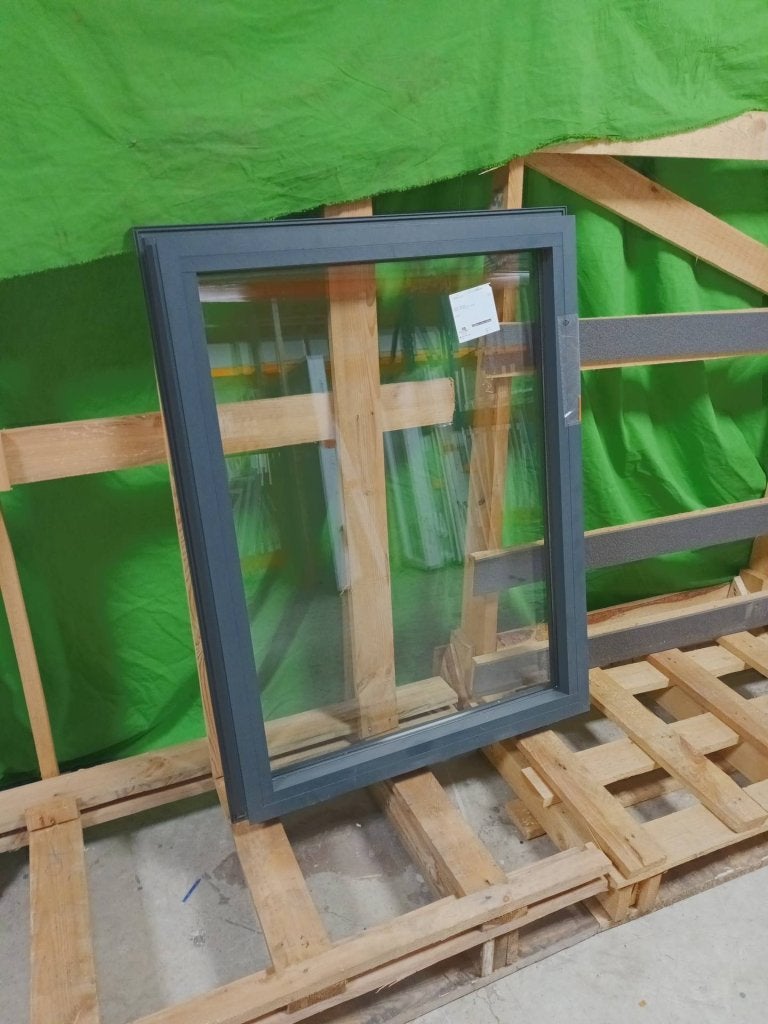 Aluminium Vast kozijn  b90,5 x h119,3 cm -1346-, Doe-het-zelf en Verbouw, Raamkozijn, Niet ingevuld, Aluminium, Ophalen of Verzenden