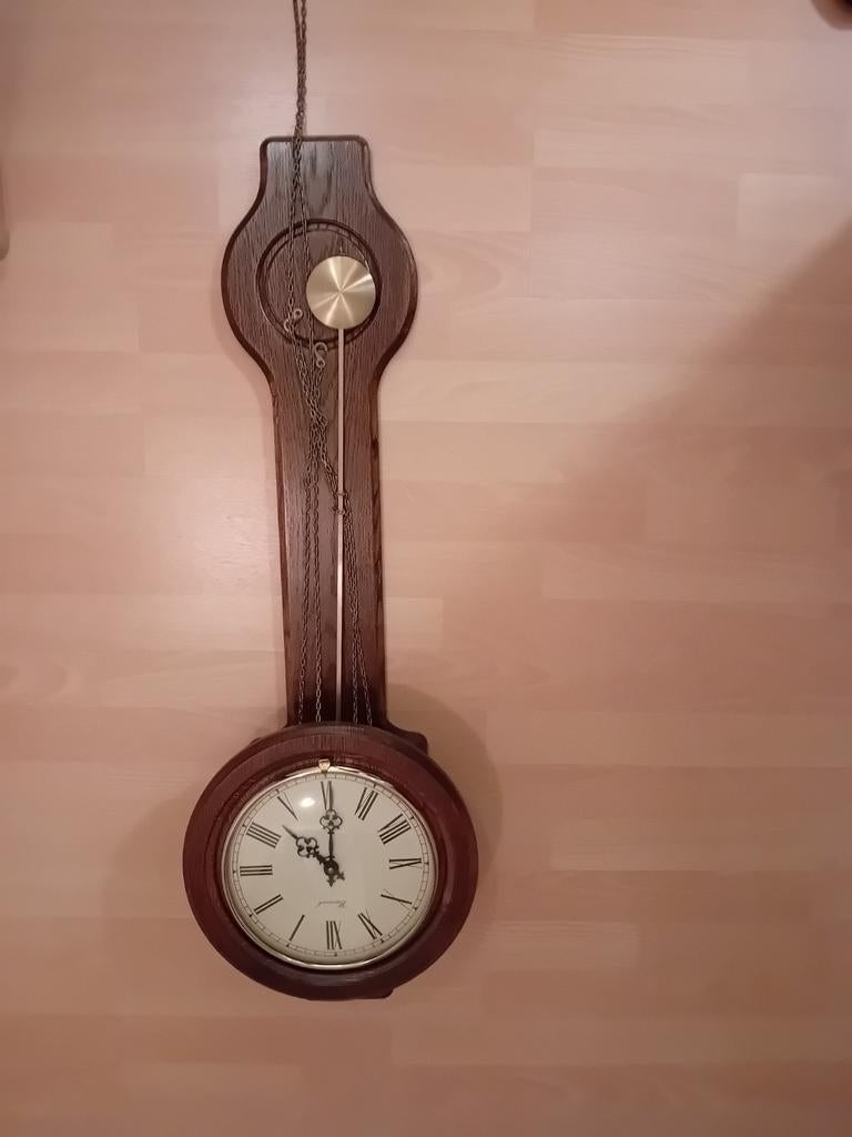 Eiken houten klok, Ophalen of Verzenden, Wandklok