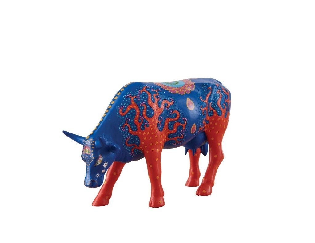 Nieuw Cow Parade koe Folk cow large gratis verzending., Ophalen of Verzenden, Beeld