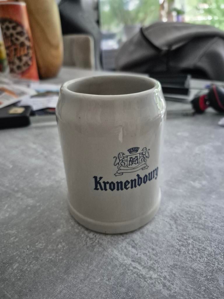 Vintage Kronenbourg Bierpul - Baudour België, Ophalen of Verzenden