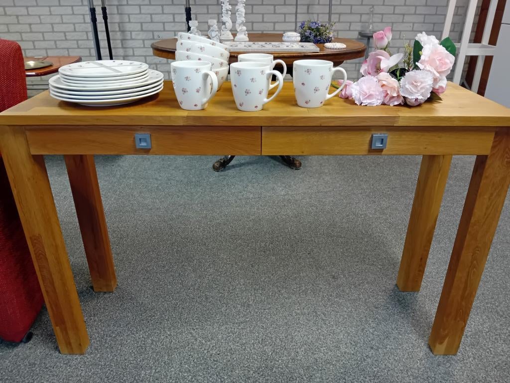 Houten sidetable met lades - 120x40x75 cm, Ophalen, Gebruikt, 75 cm of meer, 60 cm of meer