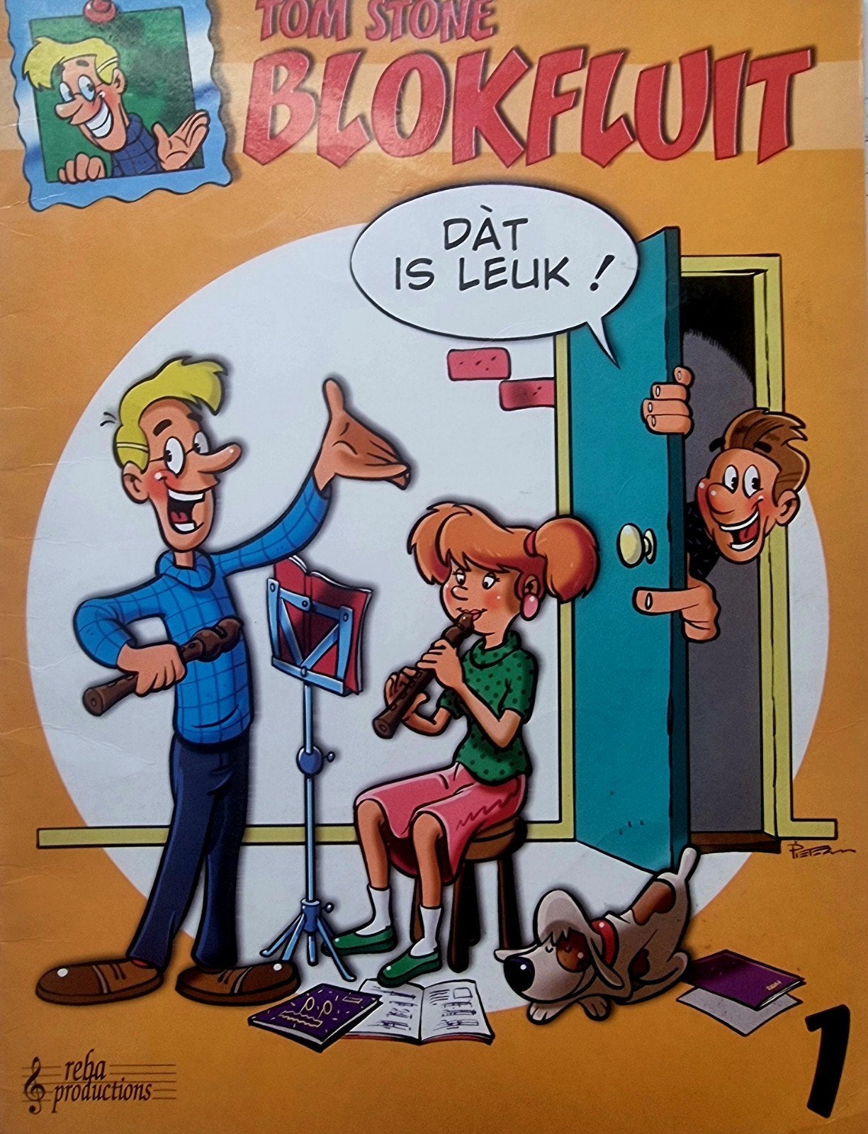 Tom Stone Blokfluit: Dat is Leuk! - Leerboek re12, Gebruikt, Verzenden, Les of Cursus, Blokfluit