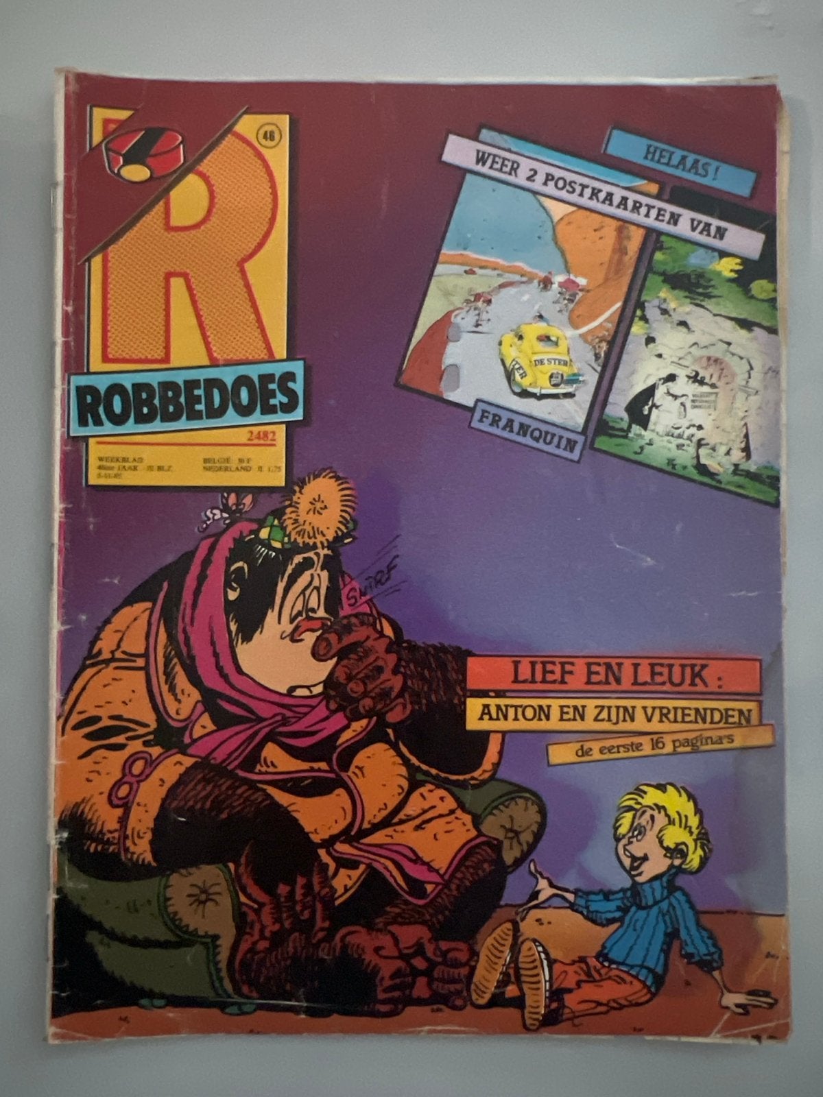 Robbedoes 2482 - Weekblad 48ste Jaar - 5-11-85, Eén stripboek, Ophalen of Verzenden, Gelezen
