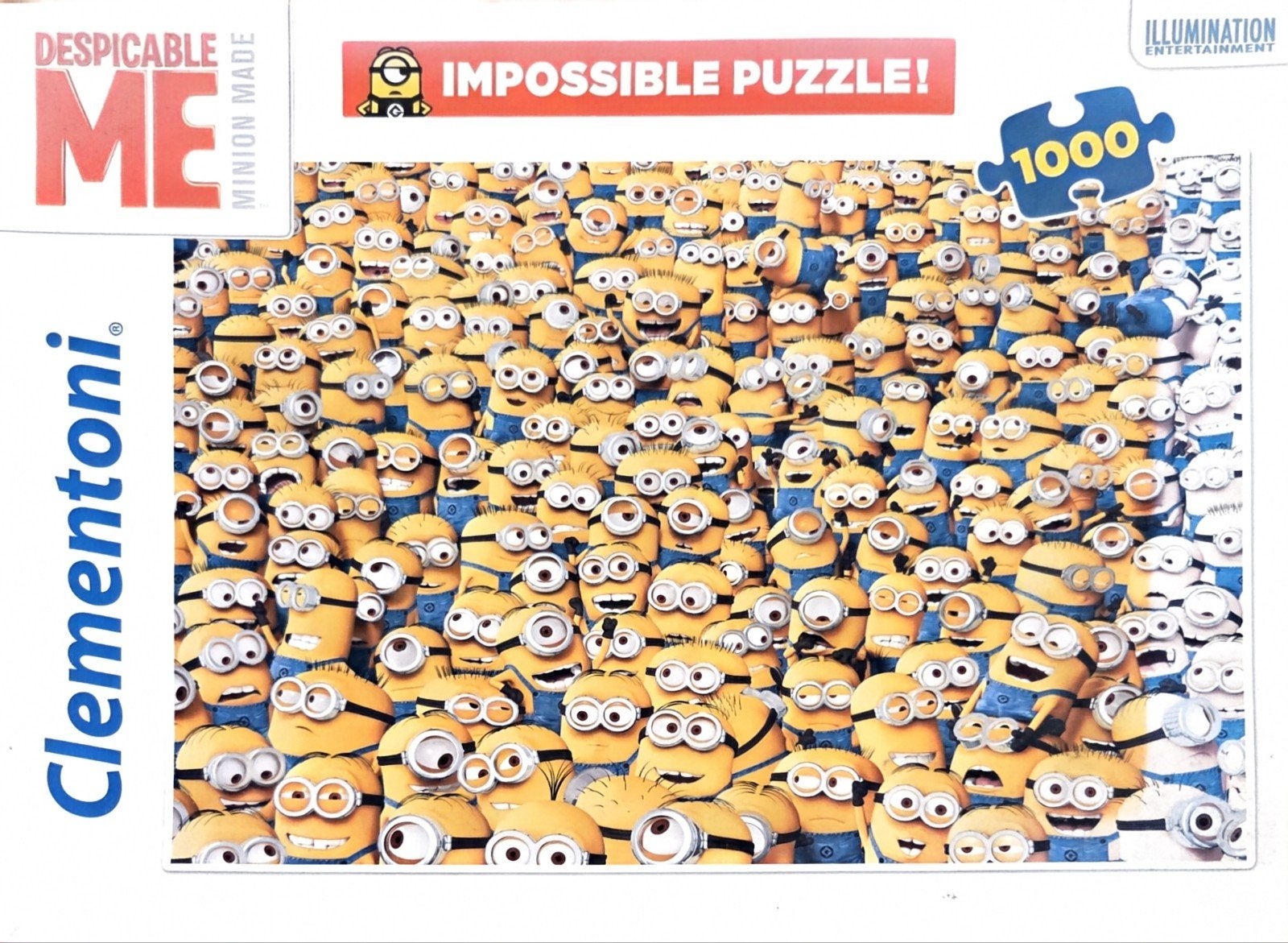 Clementoni Minions Impossible Puzzel 1000 stukjes, Hobby en Vrije tijd, Denksport en Puzzels, Ophalen of Verzenden, 500 t/m 1500 stukjes