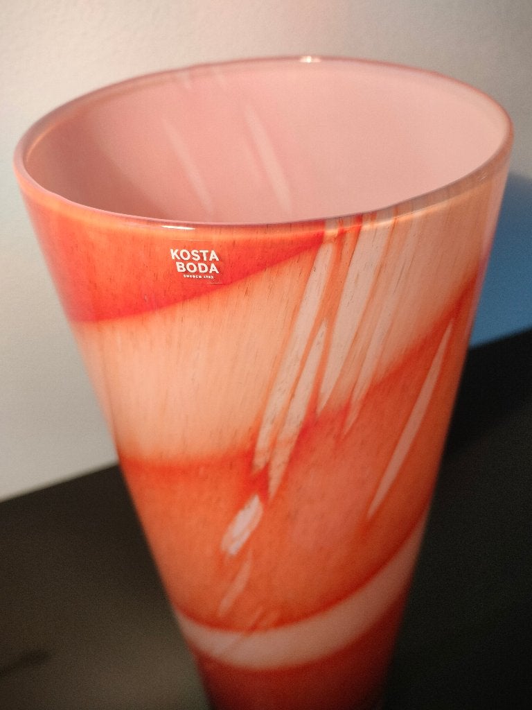 Kosta Boda Vaas Amber Umbra Anna Ehrner Gesigneerd, Ophalen of Verzenden