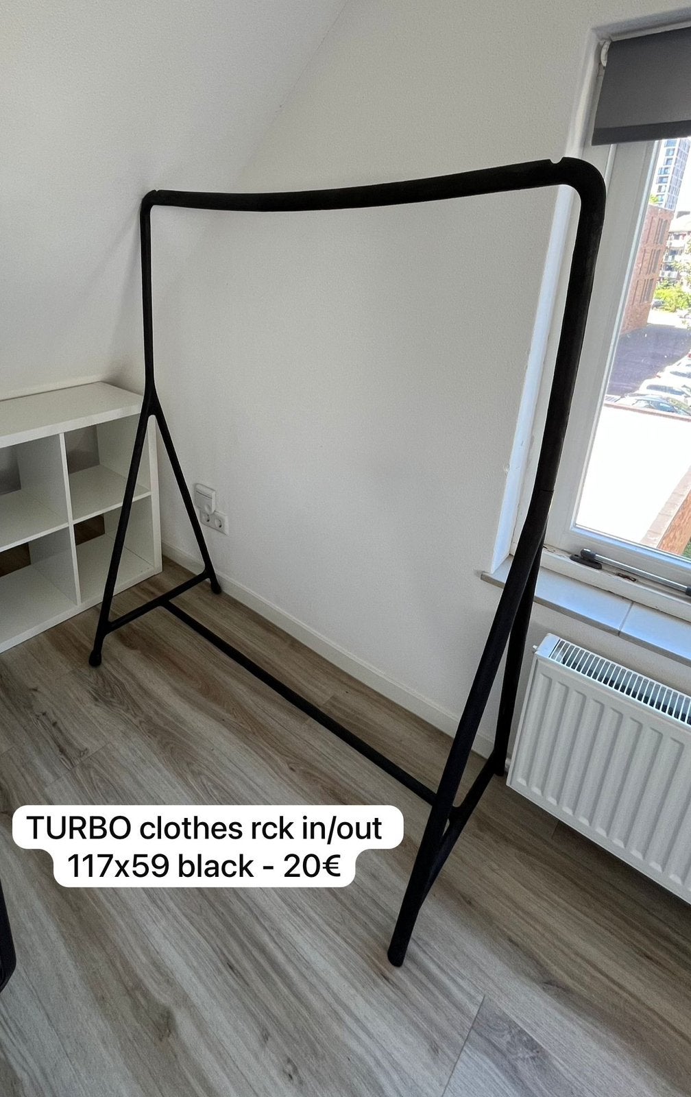 TURBO clothes rck in/out 117x59 black, Ophalen, Zo goed als nieuw