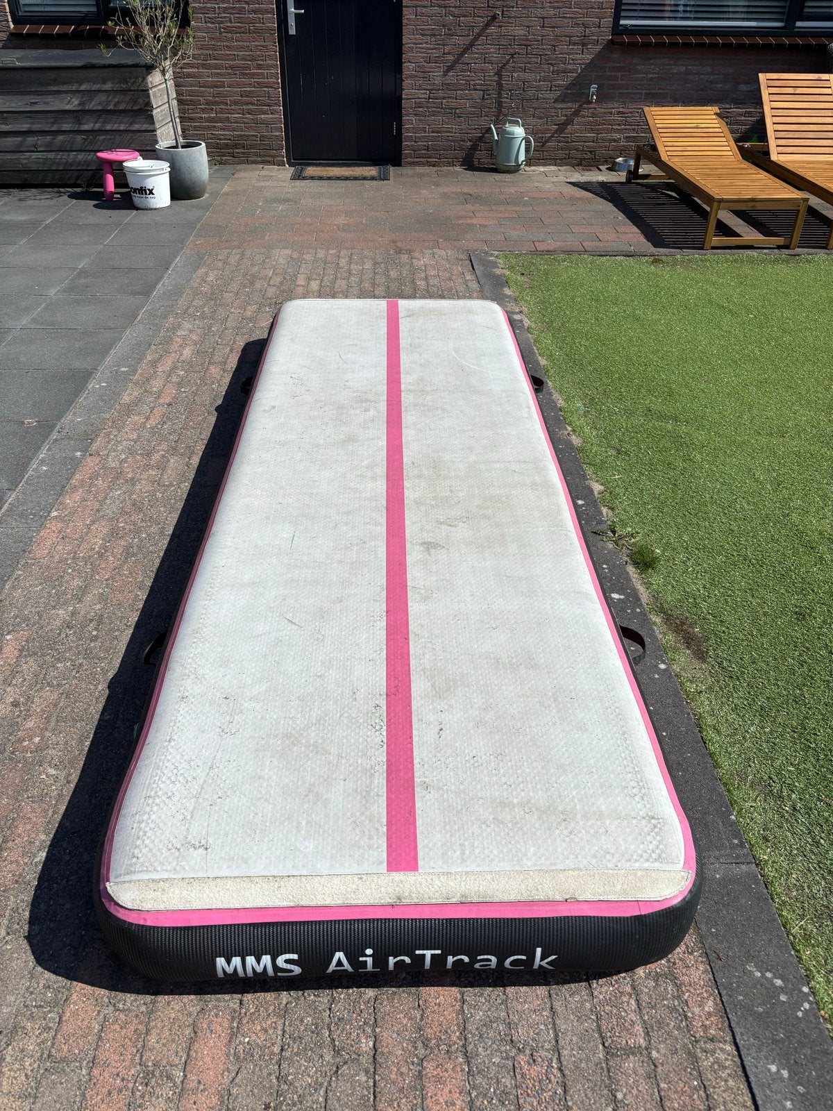 MMS plus AirTrack met pomp en draagtas, Gebruikt, Materiaal, Roze, Kindermaat 122 t/m 140