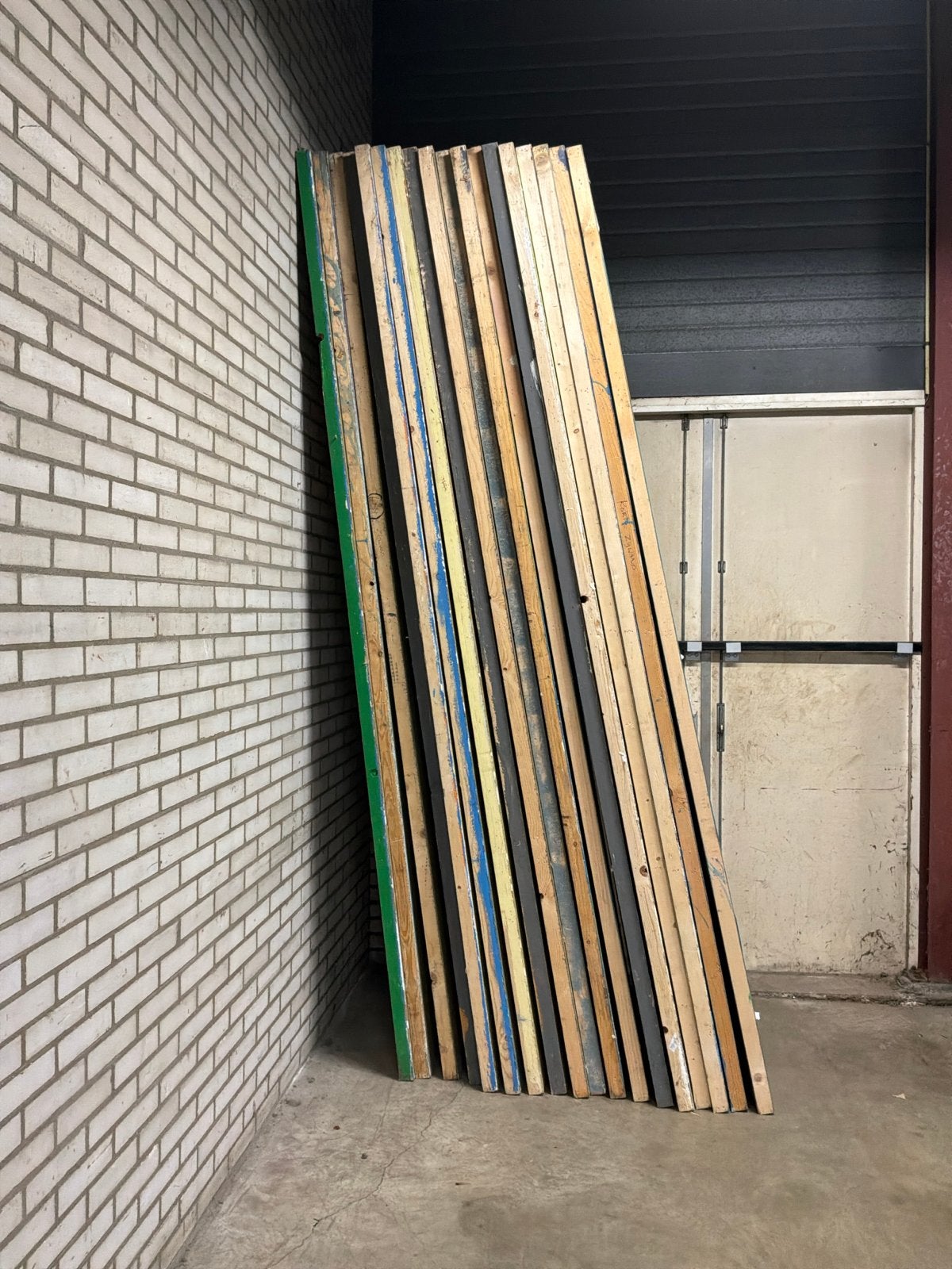 20 houten decorwanden + schagen te koop 300 x 100 mm, Doe-het-zelf en Verbouw, Hout en Planken, Ophalen, Gebruikt, Minder dan 25 mm