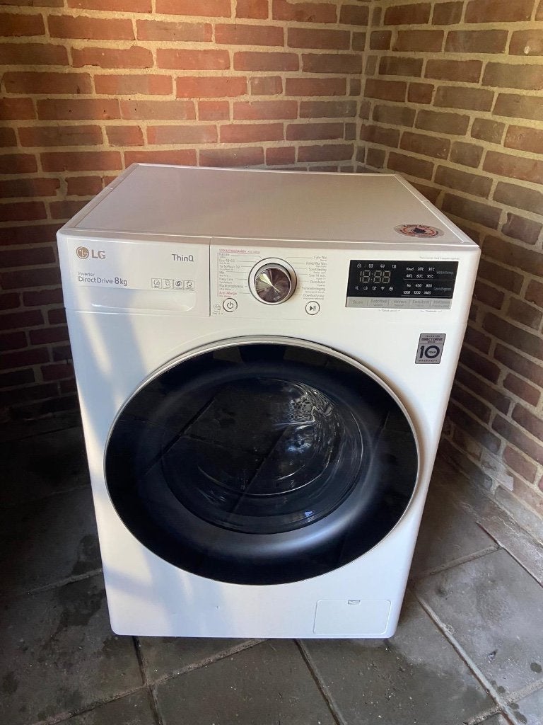 Wasmachine LG Thinq 8 kg met stoomfunctie, Ophalen, 1200 tot 1600 toeren, Gebruikt, 8 tot 10 kg