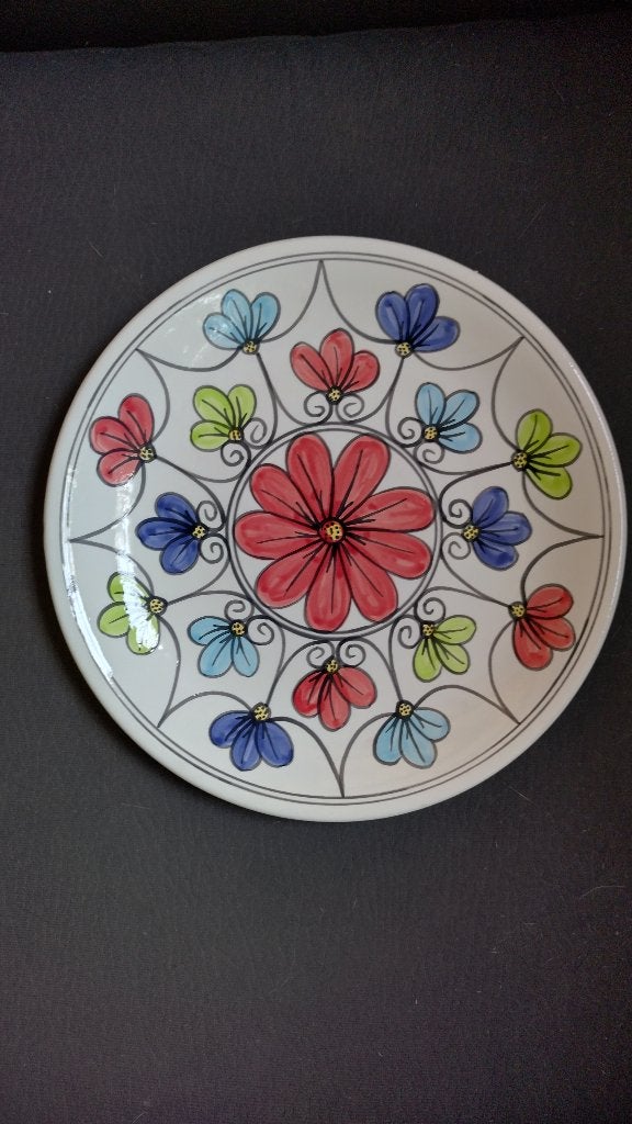 Handbeschilderd keramisch bord 32 cm koopje, 32 cm, Nieuw, Ophalen of Verzenden, Handgemaakt