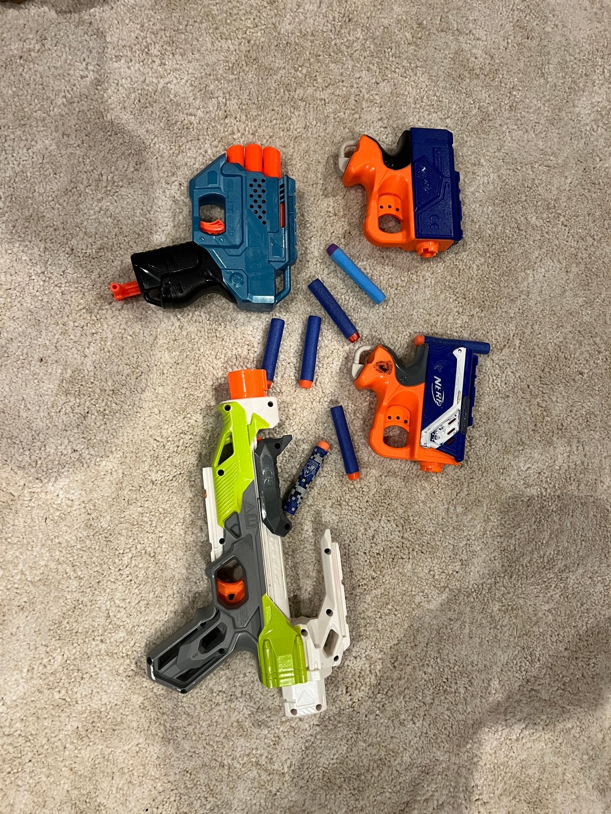 Nerf Blasters Set met Darts - 3 stuks, Kinderen en Baby's, Ophalen of Verzenden, Gebruikt