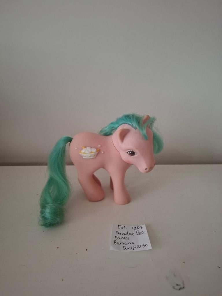 1987 My Little Ponie G1 Sunday Best Ponies Banana Surprise, Ophalen of Verzenden, Zo goed als nieuw