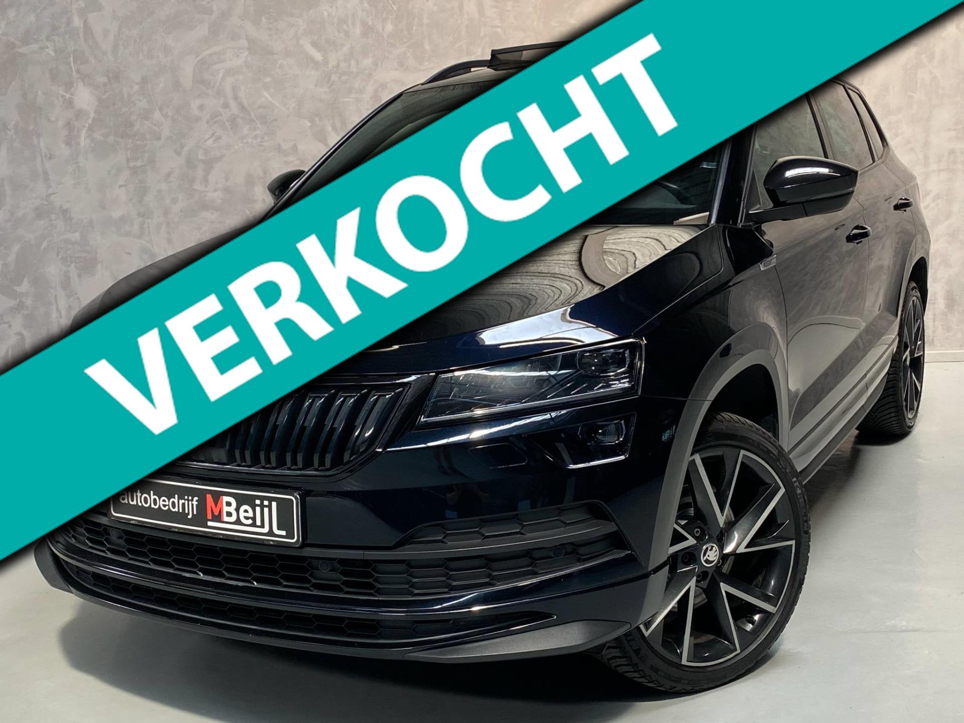 Skoda Karoq 1.5 TSI ACT Sportline Business /Pano /Camera /Vi, 4 cilinders, 150 pk, Automatische klimaatregeling, Zwart