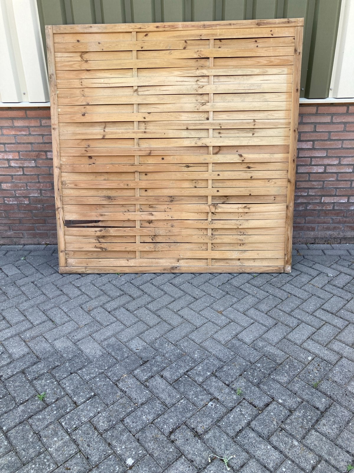 Tuinscherm 180x180 cm geïmpregneerd hout, Tuin en Terras, Ophalen, Gebruikt, Hout, 150 tot 200 cm