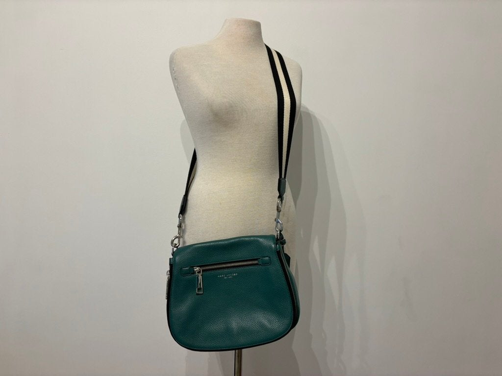 Marc Jacobs Leren Crossbody Tas Groen - Zilveren Hardware, Marc Jacobs, Marc Jacobs, Nieuw, Ophalen of Verzenden
