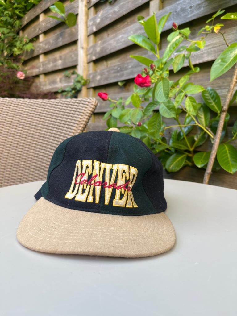 Vintage wollen pet Denver - Stijlvolle baseball cap, Ophalen of Verzenden, Gedragen, One size fits all, Pet