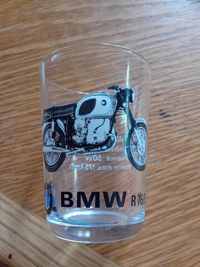 BMW R75/5 motor glas  8,5cm, Ophalen of Verzenden, Zo goed als nieuw, Bierglas