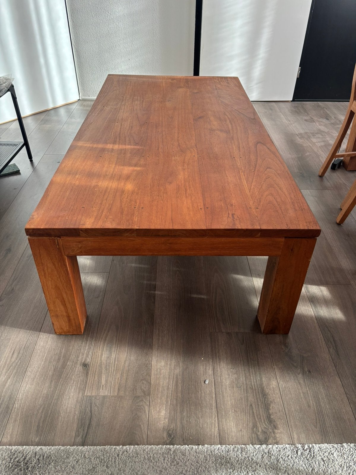 Prachtige  Teak houten tafel, Huis en Inrichting, Ophalen, Gebruikt, Teakhout, 50 tot 100 cm