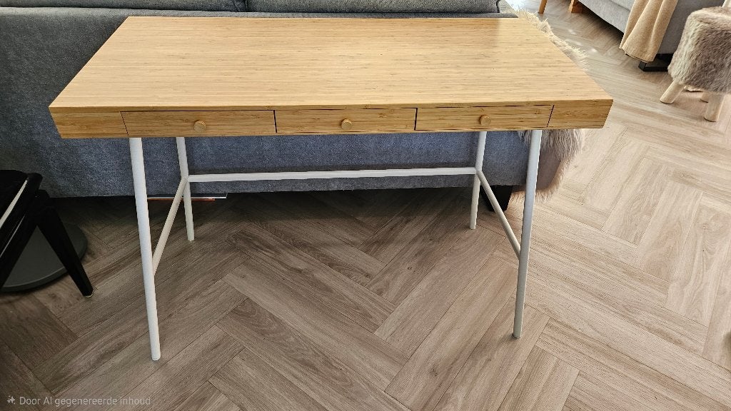 Bureau hout ikea 102 x 49