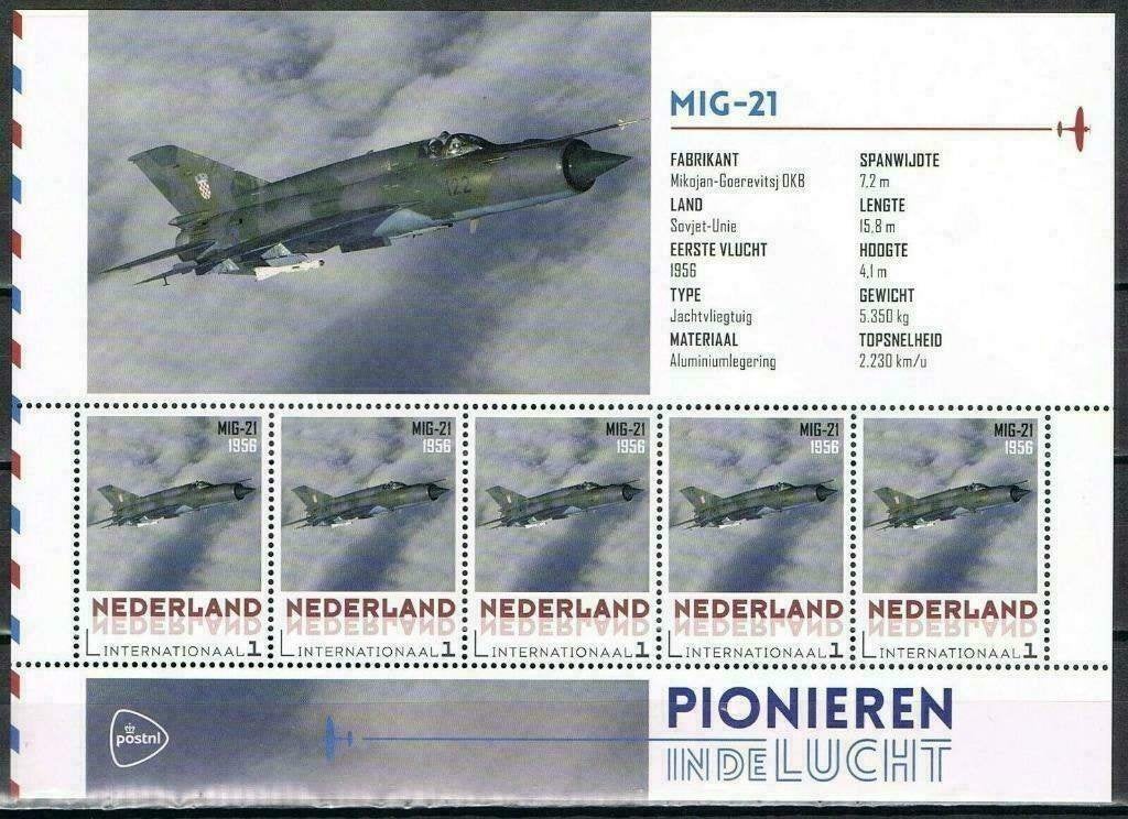NVPH 3197 Pionieren in de lucht - MIG 21 1956, Verzenden, Na 1940, Postfris