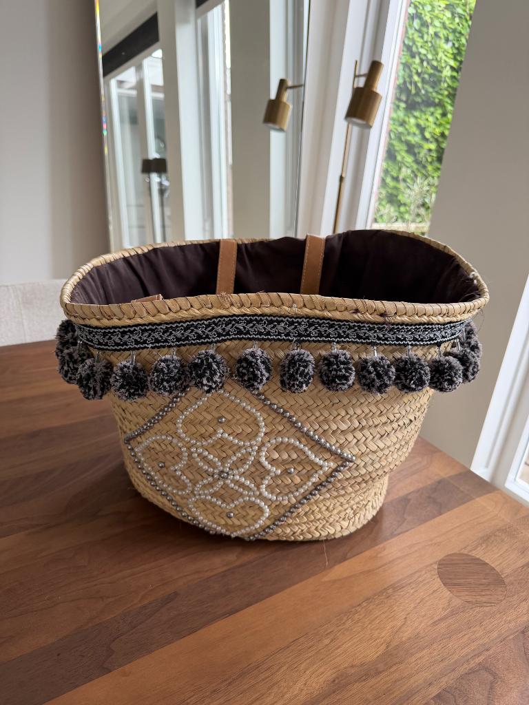 Leuke shopper boho ibiza, 40 tot 60 cm, 30 cm of meer, Beige, Ophalen of Verzenden