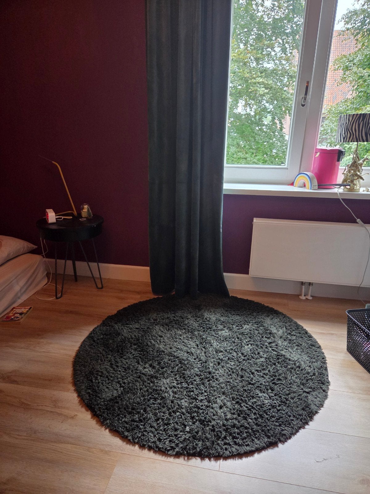 Groen accessoires set: gordijnen, vloerkleed, sierkussen, Ophalen, Zo goed als nieuw, Groen, Gordijn