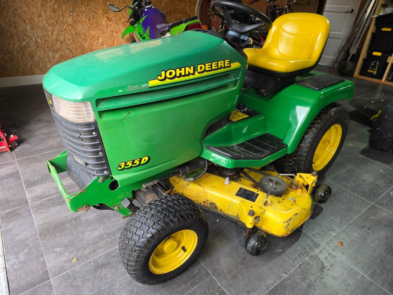Johndeere 355D zitmaaier diesel, Ophalen of Verzenden, Gebruikt, 120 cm of meer