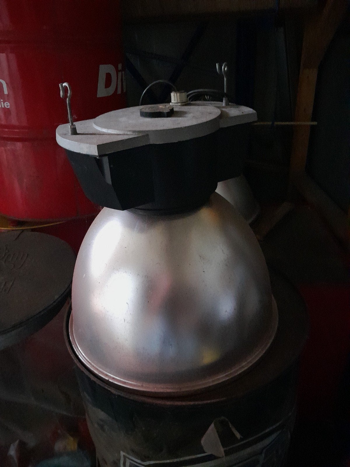 Vintage industriële lamp/armatuur, Ophalen