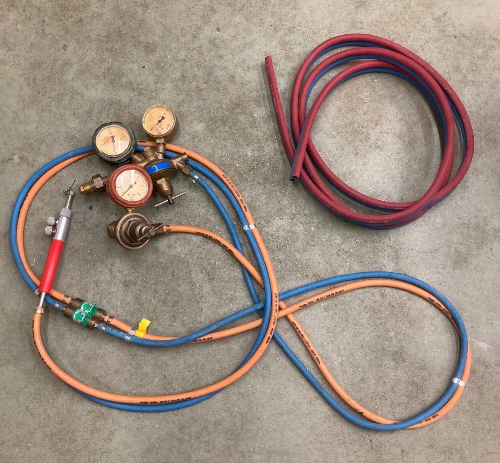 autogeen las set met grote brander en microflame brander, Verzenden, Gebruikt