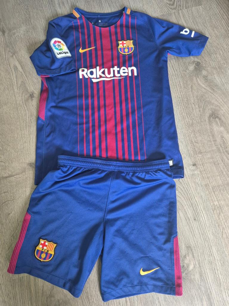 Fc Barcelona tenue maat M/L (137-147 cm), Maat XS of kleiner, Ophalen of Verzenden, Gebruikt, Shirt
