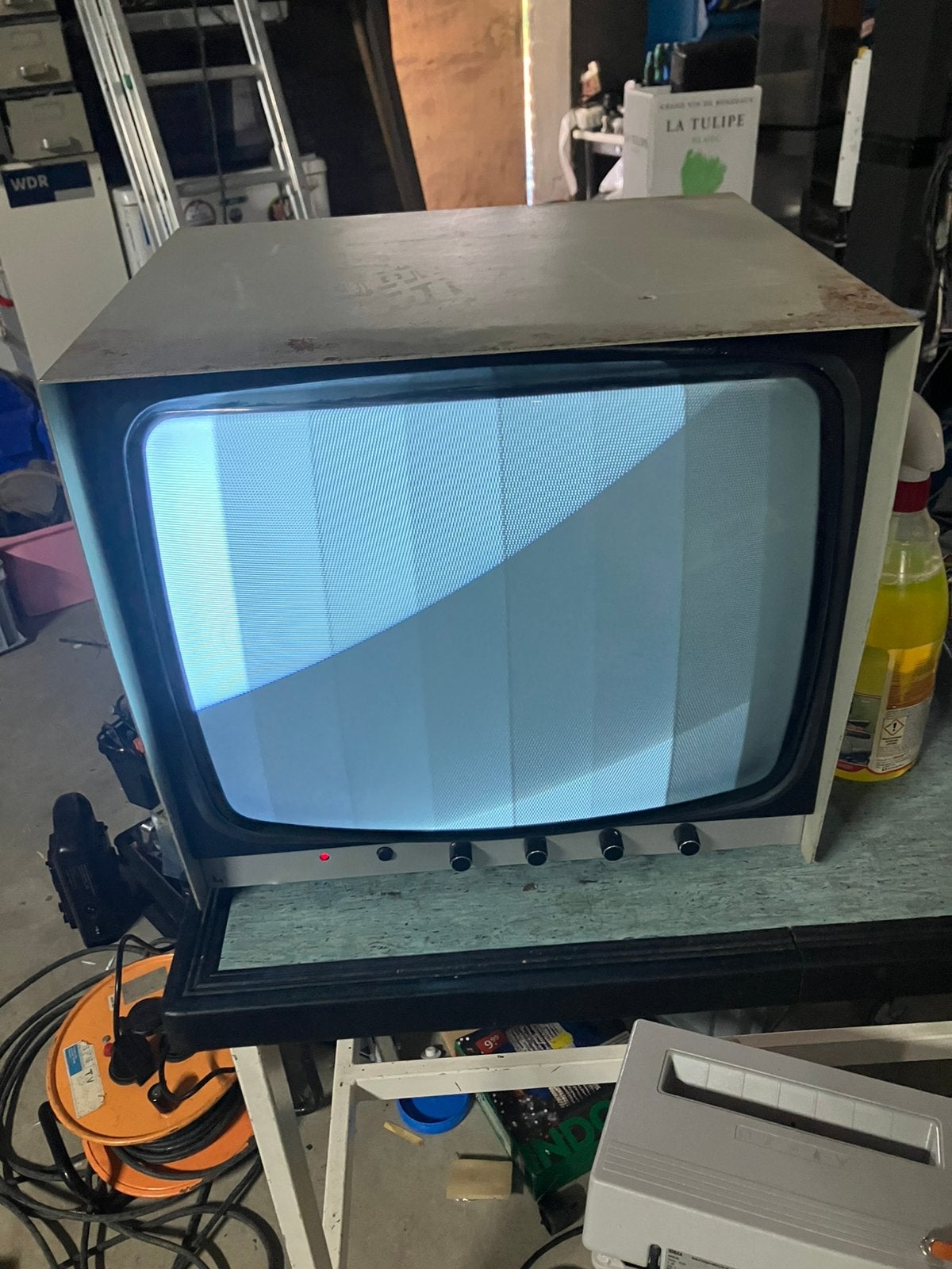 Philips zwart wit bewakingsmonitor jaren70, Audio, Tv en Foto, Ophalen, Philips, Gebruikt, 40 tot 60 cm