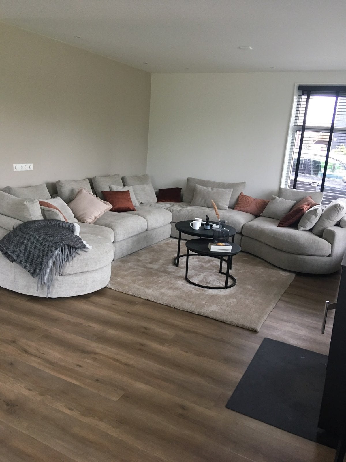 Luxe elementen loungebank - kleur Morgan 9534 Beige, Ophalen, 125 tot 150 cm, Hoekbank, 300 cm of meer