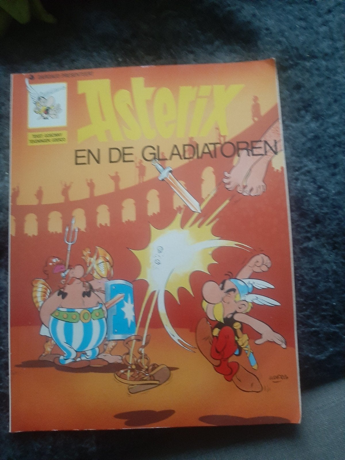 Asterix en de Gladiatoren - Stripboek, Eén stripboek, Ophalen of Verzenden, Gelezen, René Goscinny en Albert Uderzo