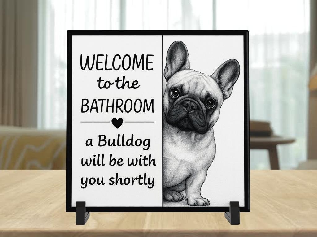 Franse Bulldog Tegel voor op Toilet - Grappig, Verzenden, Nieuw
