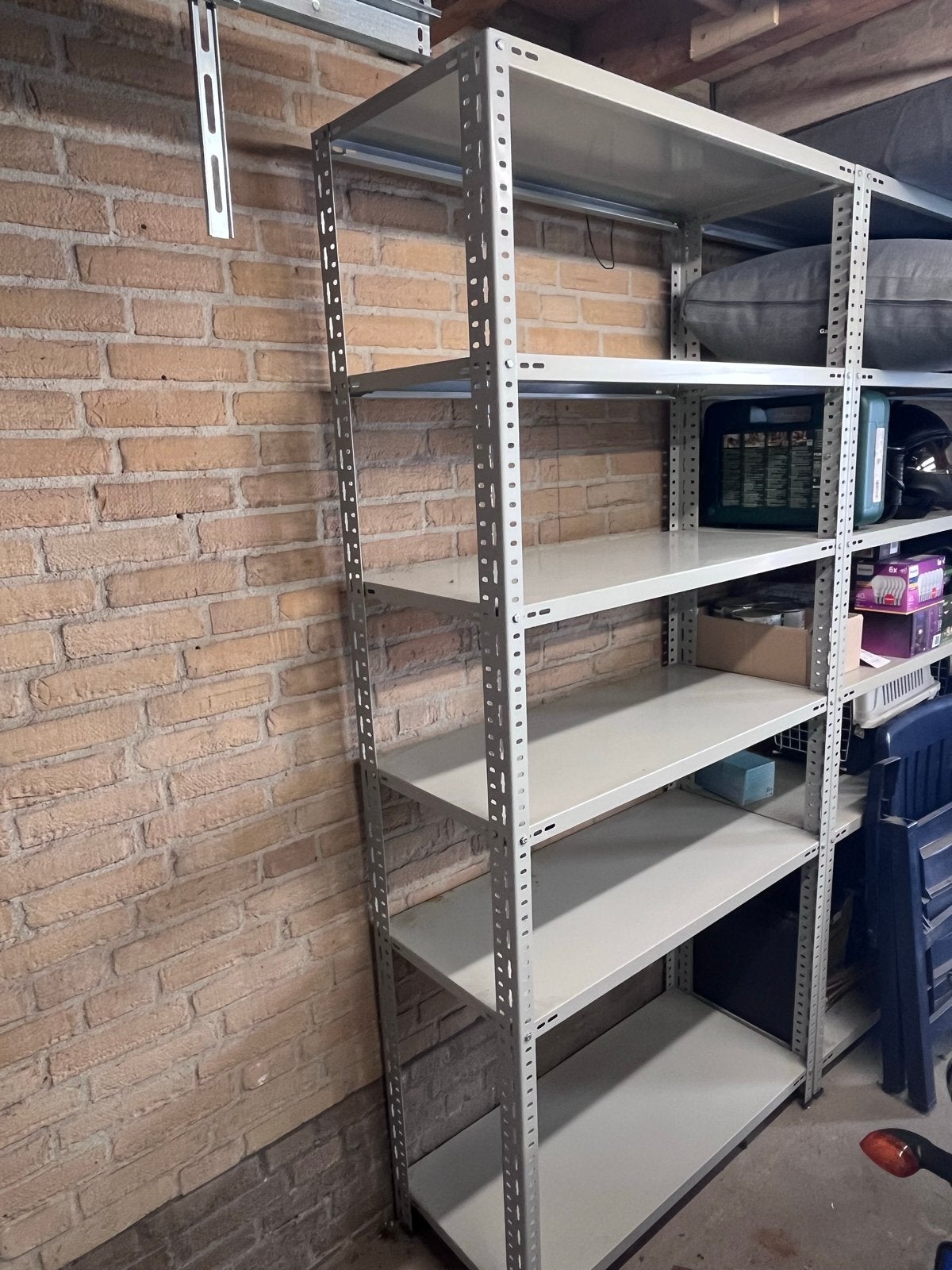 Metalen stellingkast met 6 planken, Huis en Inrichting, Kasten | Stellingkasten, Ophalen, Gebruikt