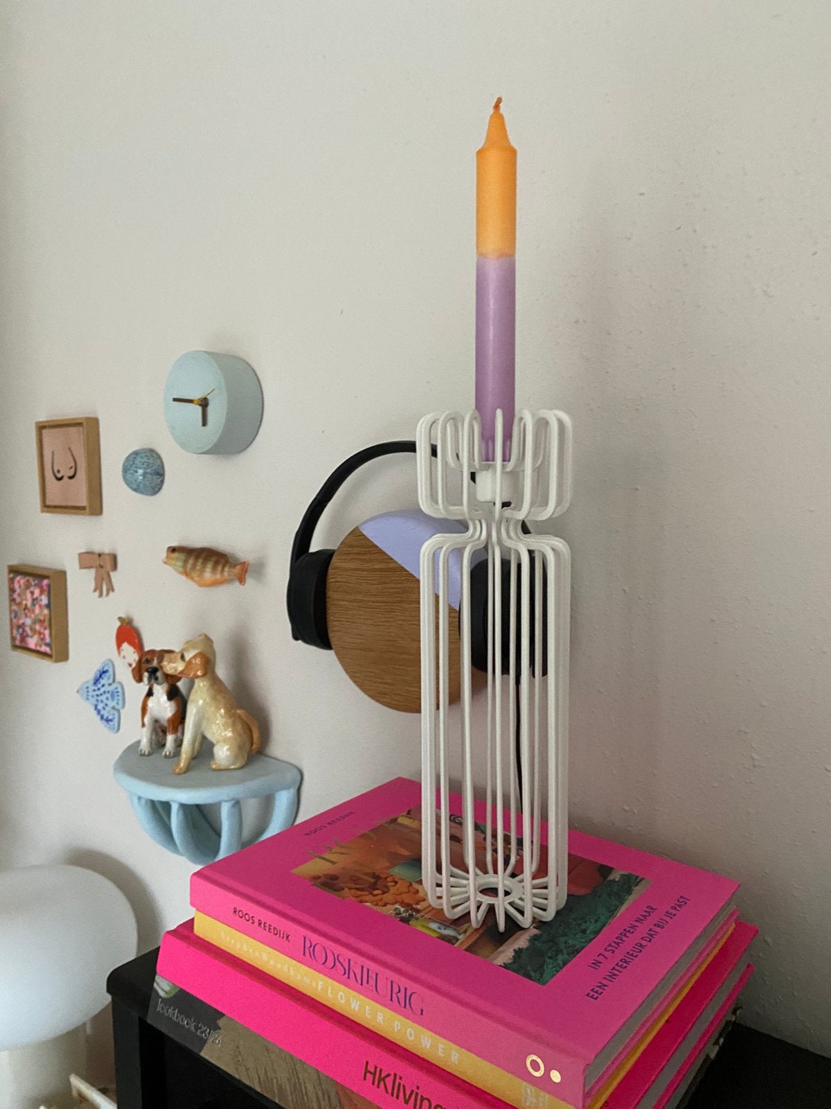 Vintage draad kandaar. Wit metaal, Gebruikt, Wit, IKEA, Ophalen of Verzenden