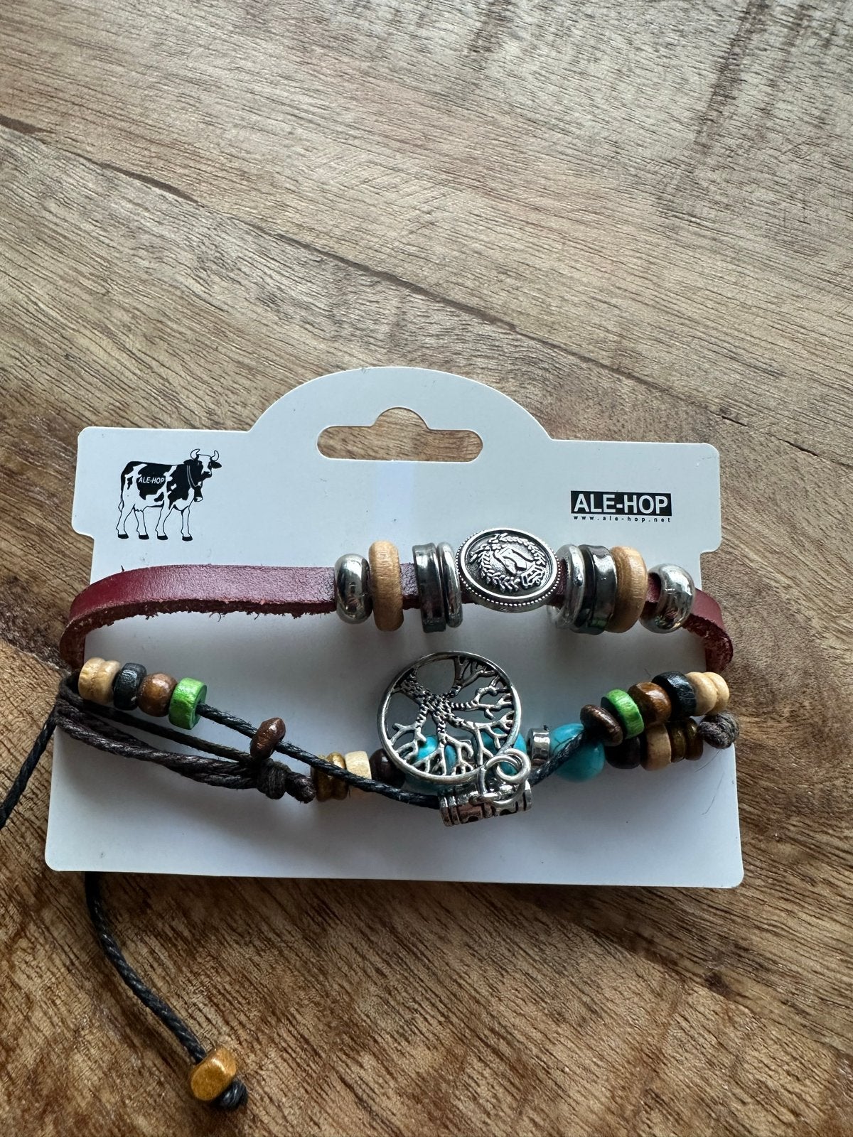 Nieuwe armbanden set voor dames en heren, Bruin, Nieuw, Leer, Ophalen of Verzenden