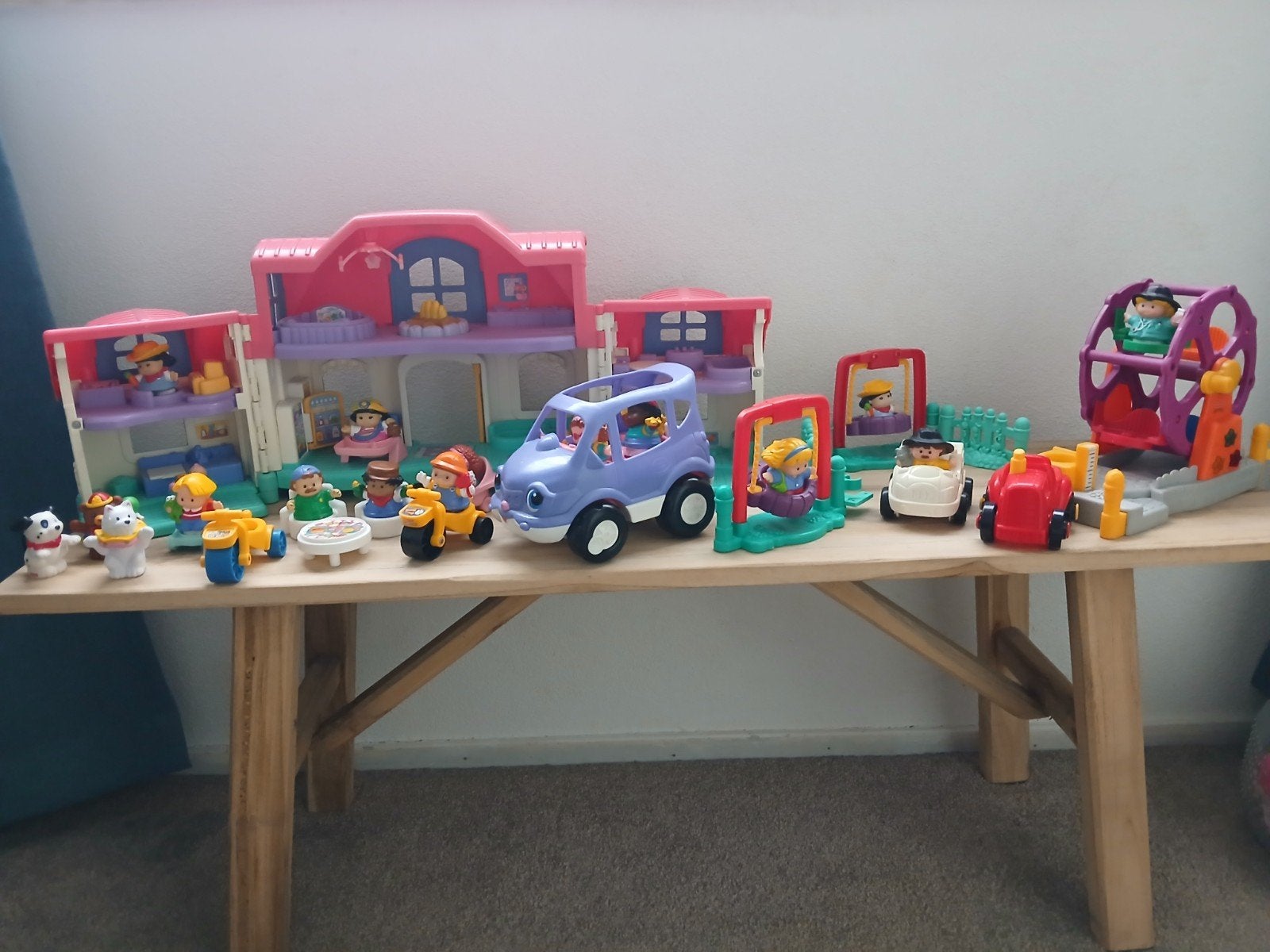 Little People huis , auto poppetjes en meer..., Ophalen of Verzenden, Speelset