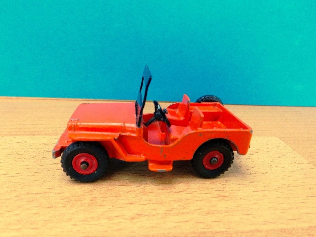Dinky Toys # 405 zeldzame ORANJE Universal Jeep zie bijz., Ophalen of Verzenden, Gebruikt, Overige typen, Dinky Toys