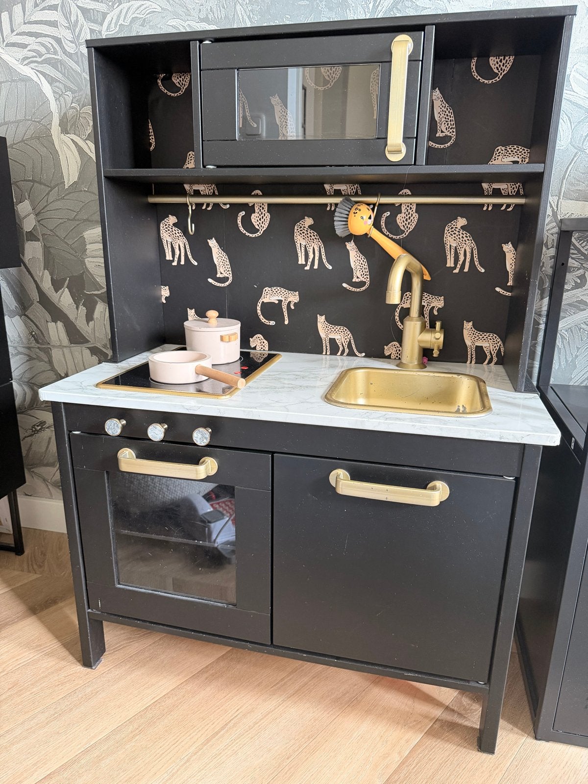 IKEA Duktig Speelkeuken - Zwart met Goud/Luipaard, Ophalen, Gebruikt, Jongen of Meisje