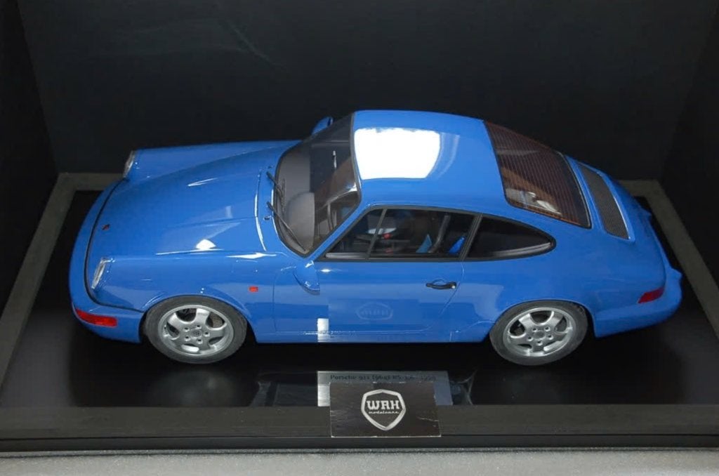 UNIEK !! 1:8 Minichamps Porsche 911 964 RS blue LTD 99 WRH, Hobby en Vrije tijd, Modelauto's | 1:5 tot 1:12, Ophalen, Nieuw, 1:5 t/m 1:8